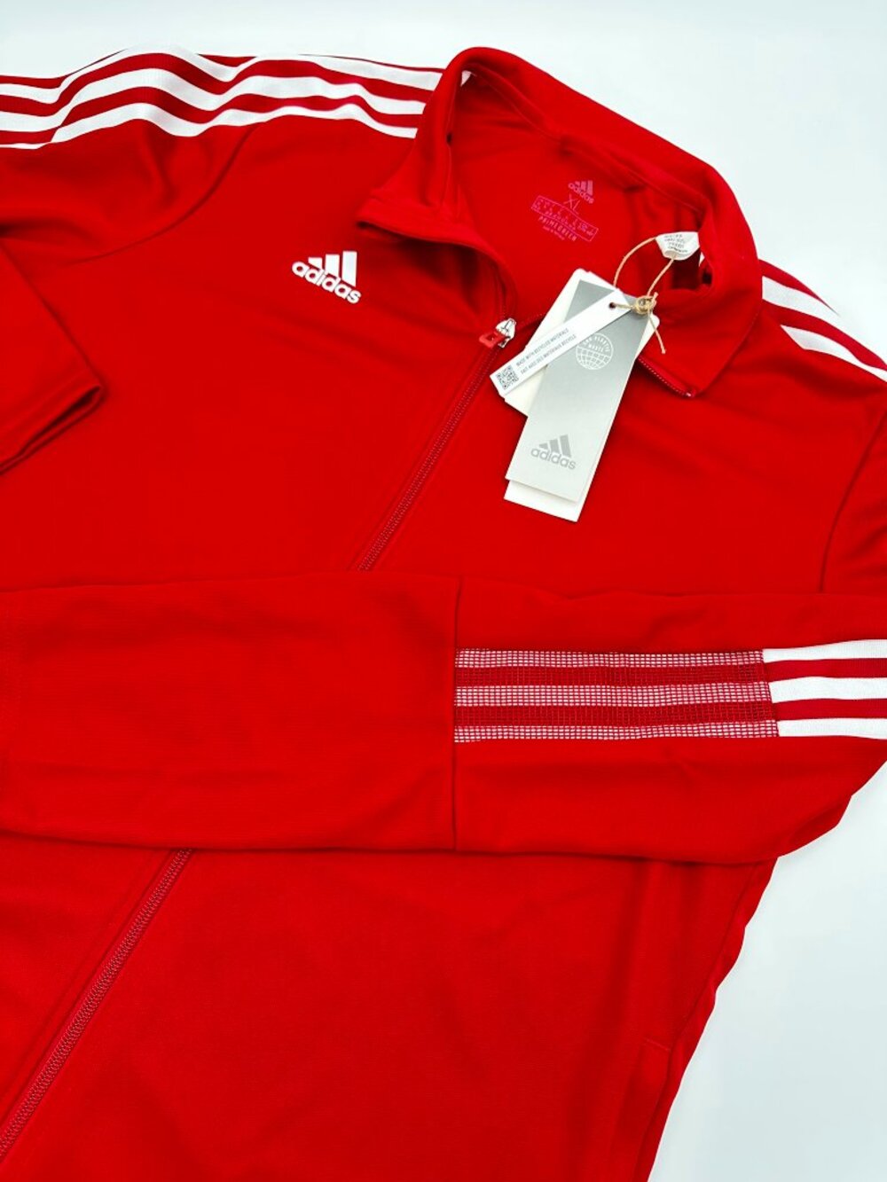 adidas Women's Tiro 21 AeroReady Full Zip Track Jacket, Size XL, Red/White